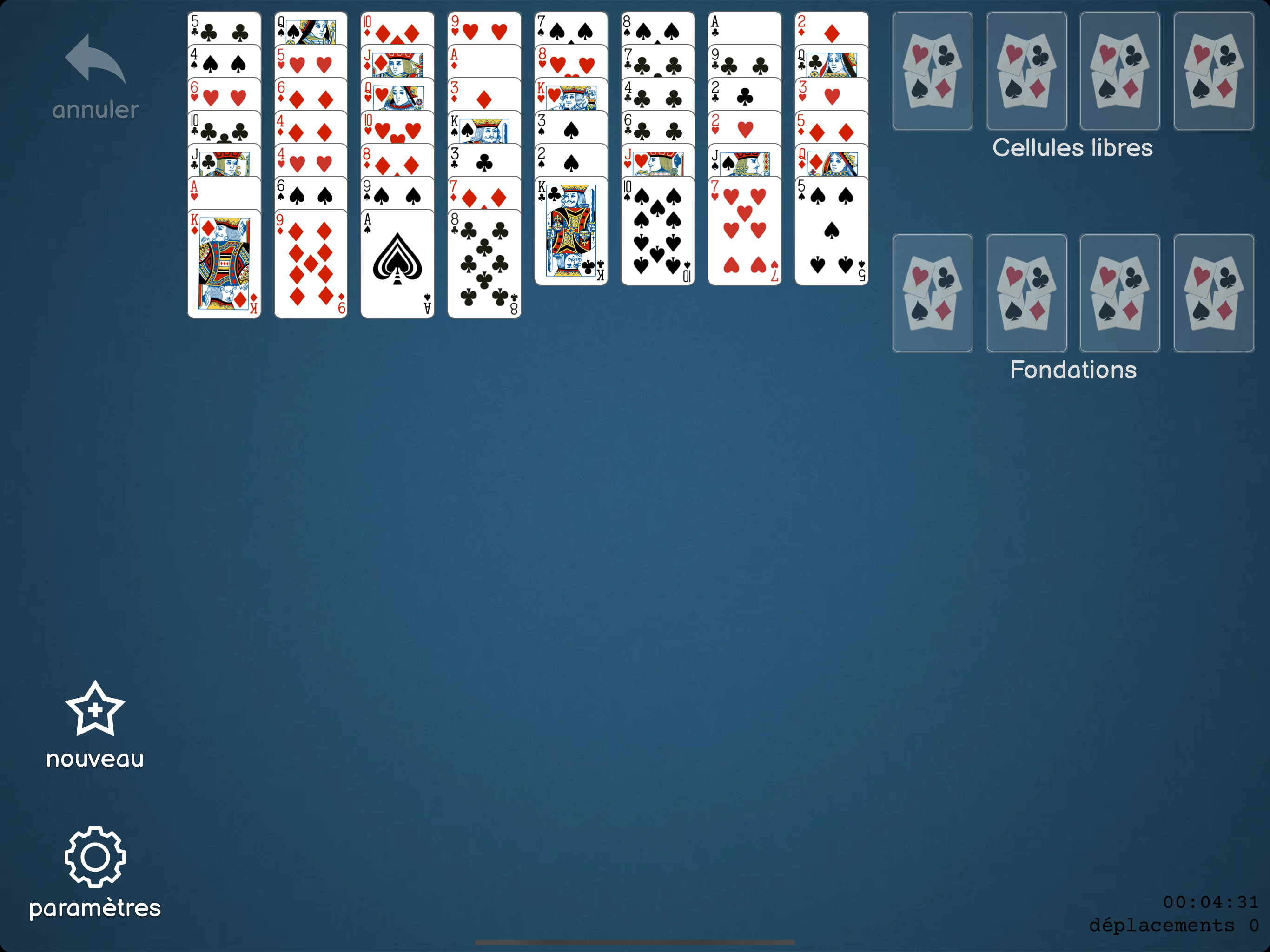 Freecell, jeu de cartes