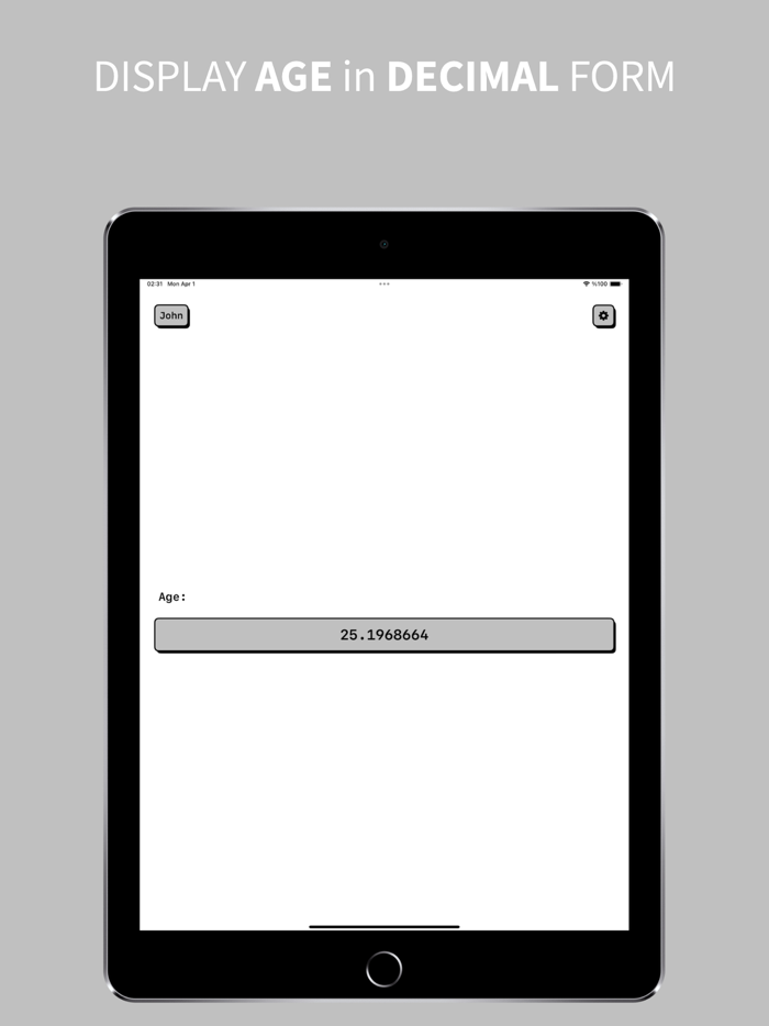 Age Calculator - Decimal Age