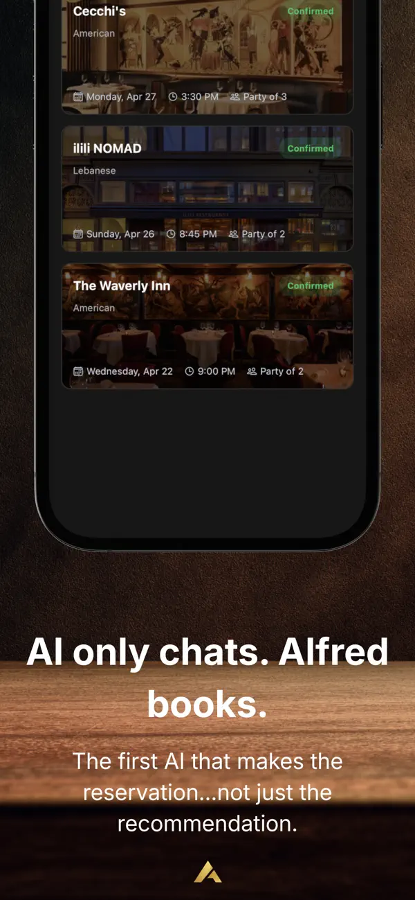 Screenshot #2 pour Alfred - AI Reservations