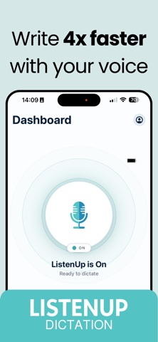 ListenUp Dictation iPhone screenshot