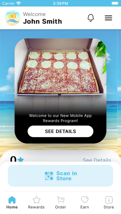 NH Beach Pizza Rewards Screenshot