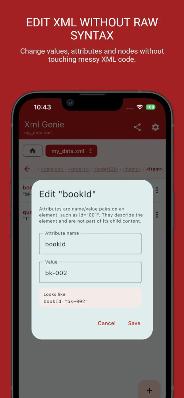#3. Xml Genie: XML Viewer & Editor (iOS) Bởi: Tommy Uytterhaegen