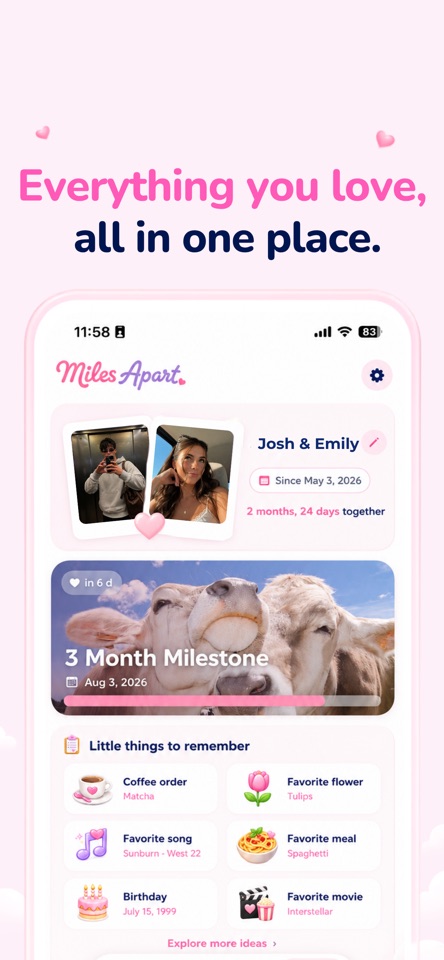 Miles Apart: Couples App screenshot 7