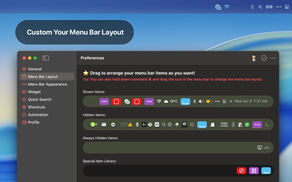 #2. Barbee - Hide Menu Bar Items (macOS) Podle: 翔 何