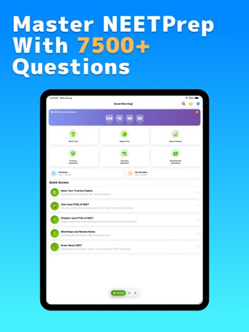 NEET Preparation - Test & PYQs iPad screenshot