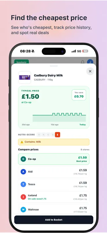 Basketr: Grocery Price Compare screenshot 2 of 5