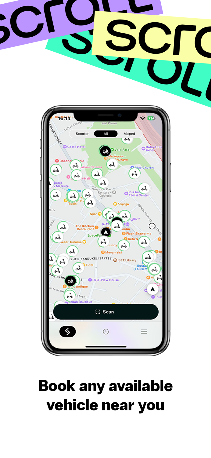 Scroll Scooter Sharing