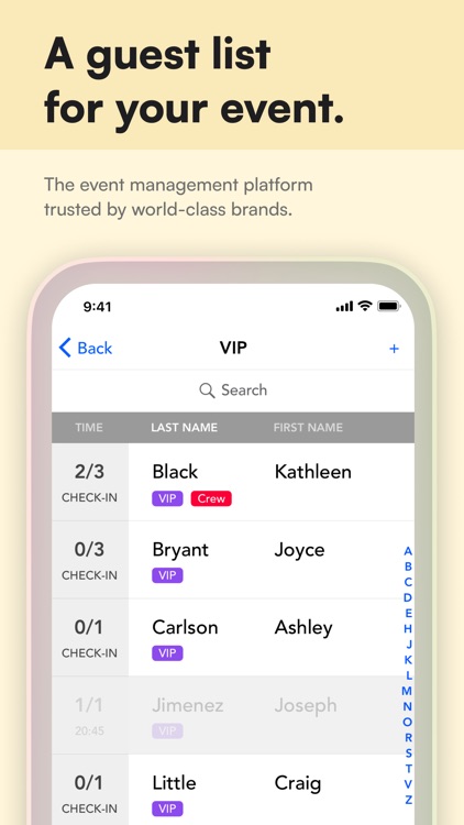 Guestlist: Guest List App