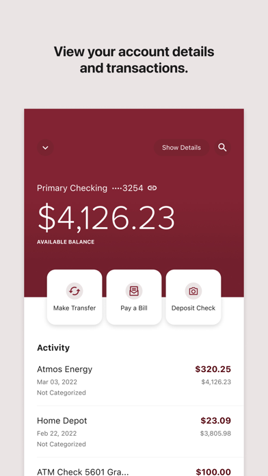 F&A Mobile Banking Screenshot