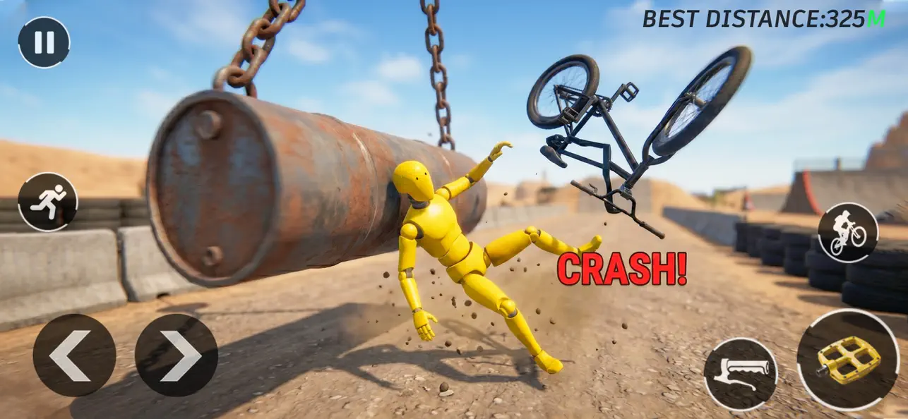 Screenshot #3 pour Crash Rush: BMX Ragdoll Break