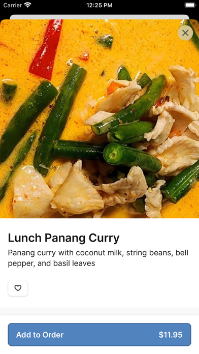 Truly Thai Restaurant iPhone screenshot 3 - Food & Drink app