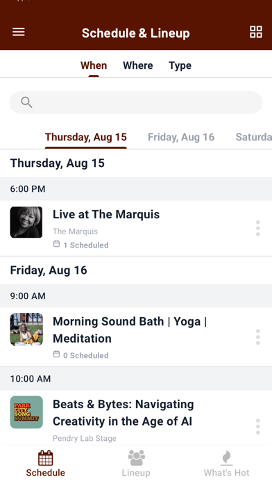 Park City Song Summit Screenshot