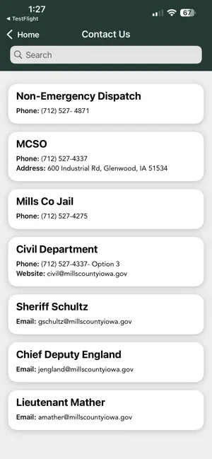 Mills County Sheriff Office IA screenshot 2