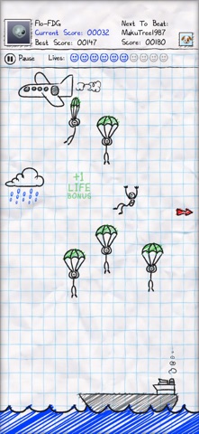 Parachute Panic iPhone screenshot