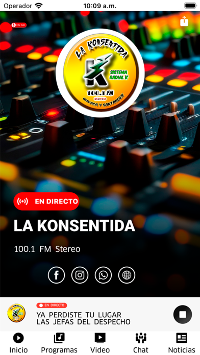 La Konsentida 100.1 FM Screenshot