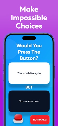 Would You Press The Button? iPhone screenshot