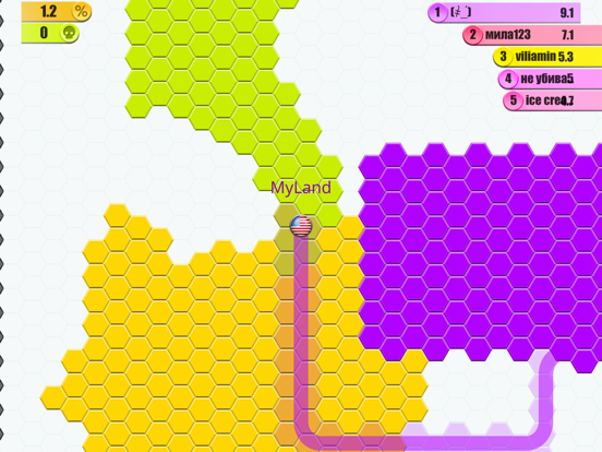 Hexa Land.io Arena grid game