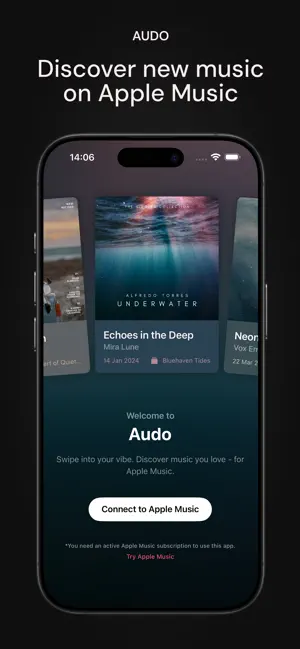 Audo: Swipe To Discover Music screenshot 1