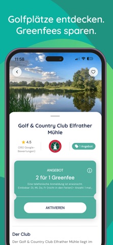 Golfplatz.de Greenfee Deals screenshot