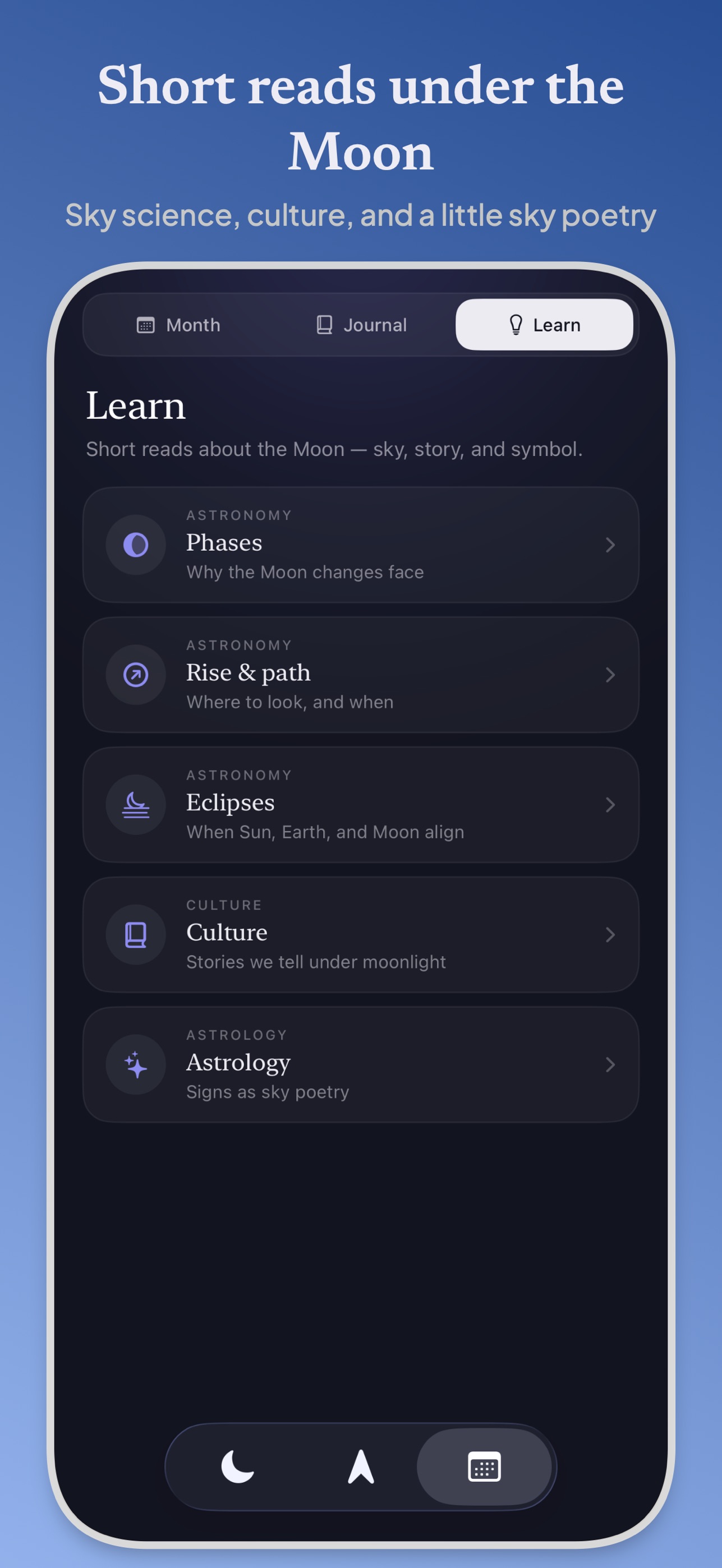 Screenshot 5 of Moonzy: Moon Phase Tracker