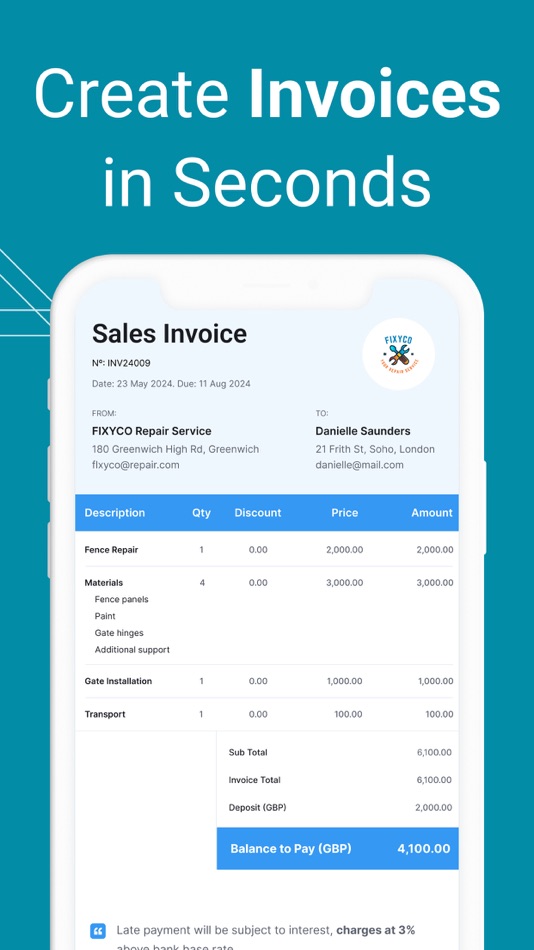 #1. Easy Invoice Maker & Generator (iOS) 由: Marla International Limited