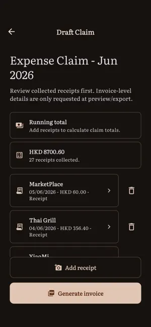 ClaimInvoice: Receipt Claims screenshot 3