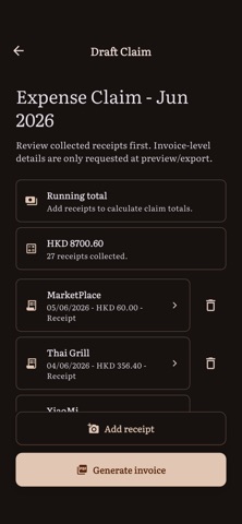 ClaimInvoice: Receipt Claims Screenshot 3 of 5