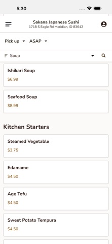 Sakana Japanese Sushi screenshot