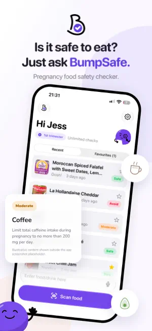 BumpSafe - Pregnancy Food Scan screenshot 1