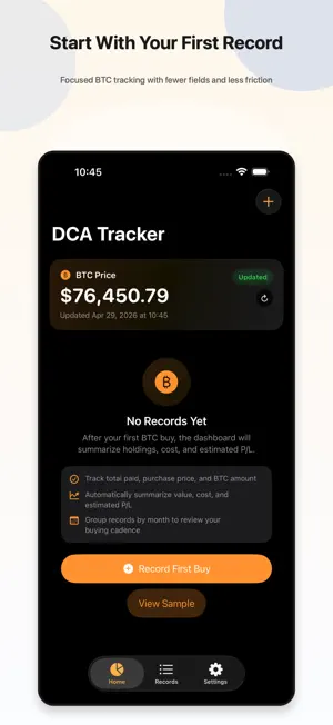 DCA Tracker screenshot 1