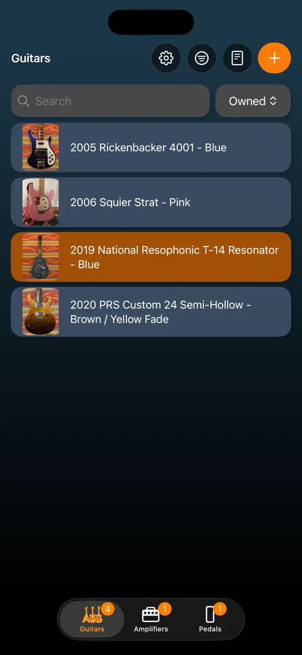 AllMyGuitars Screenshot 1