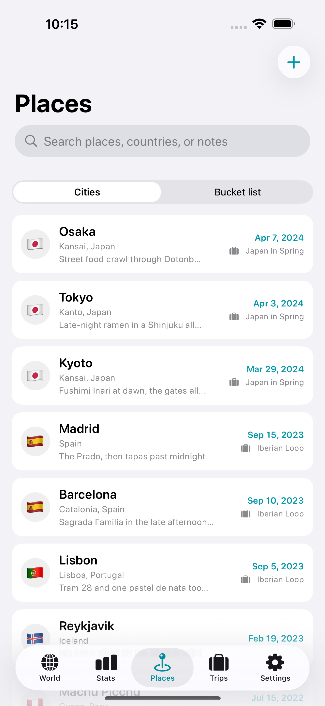GlobeTally: Places Visited screenshot 2