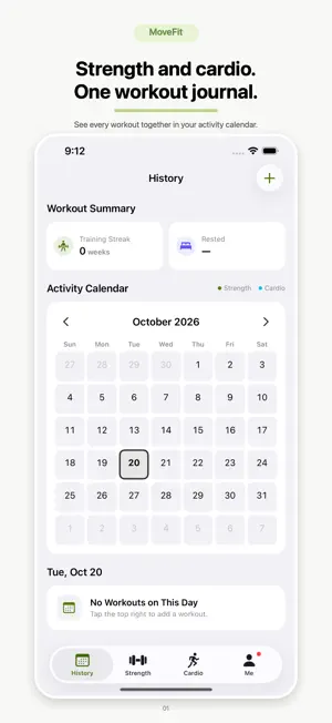 MoveFit: Workout Tracker screenshot 1