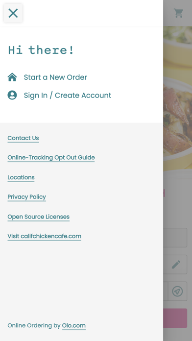 Calif Chicken Cafe Screenshot