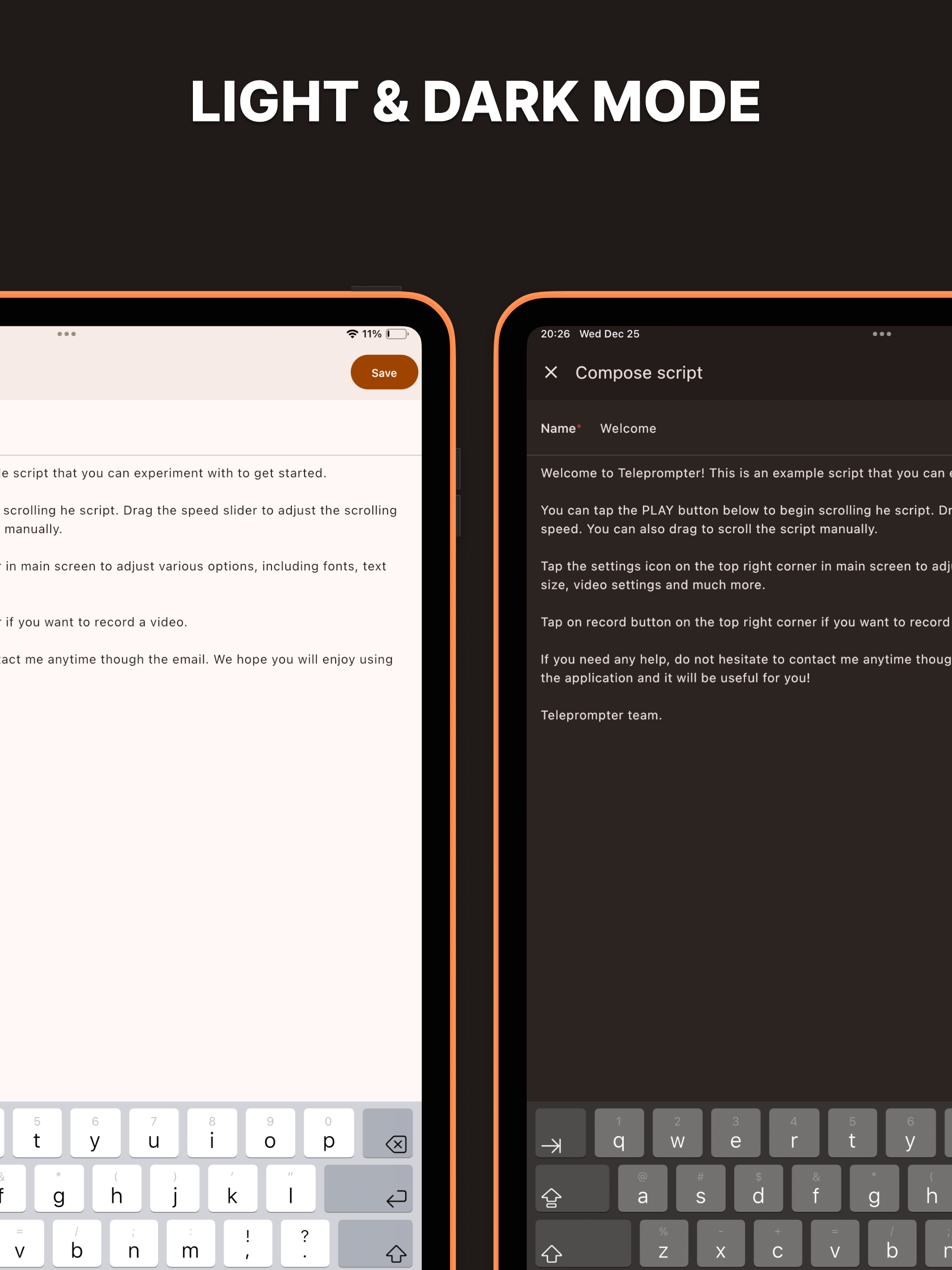 Teleprompter & Video Recorder