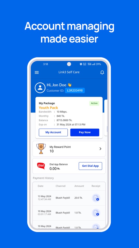 #2. Selfcare Link3 (iOS) 由: Link3 Technologies