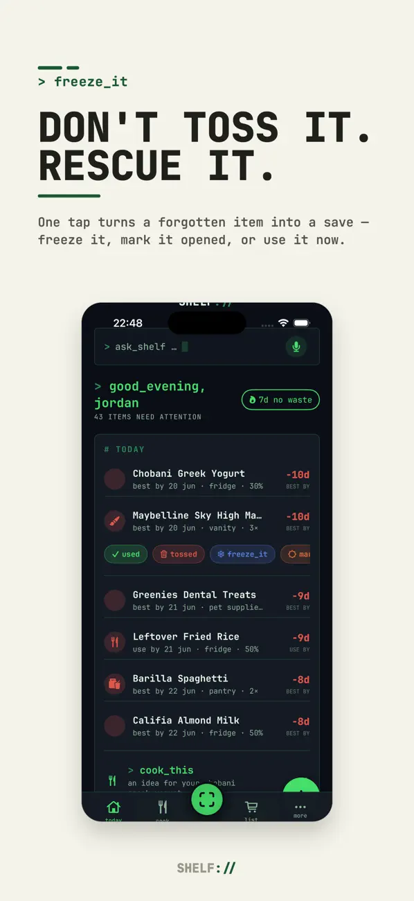 Screenshot #2 pour Food Expiry Tracker : SHELF