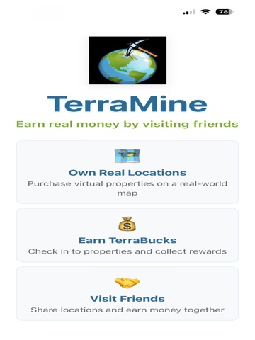 TerraMine iPad screenshot