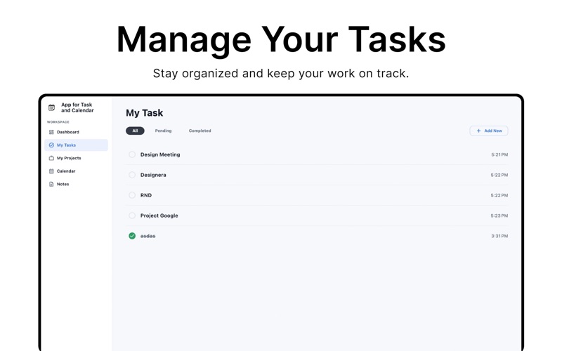 App for Task and Calendar skærmbillede 3