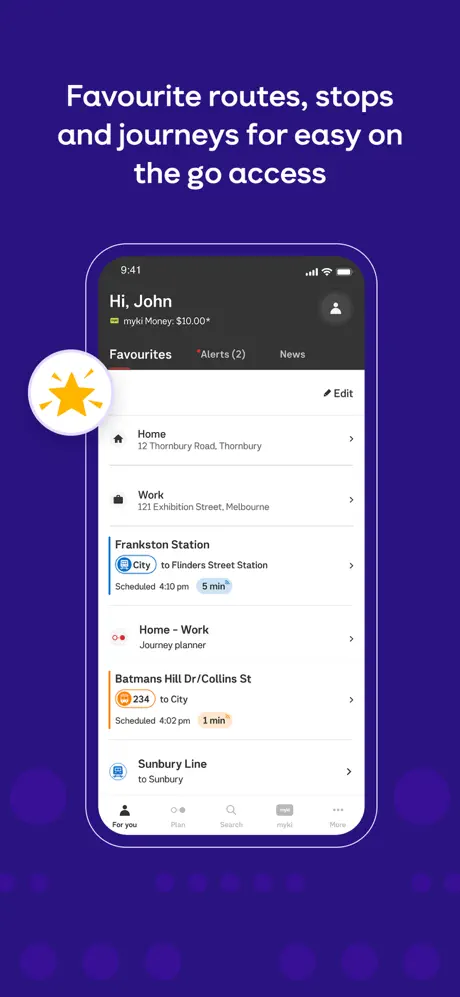 Public Transport Victoria app screenshot 3