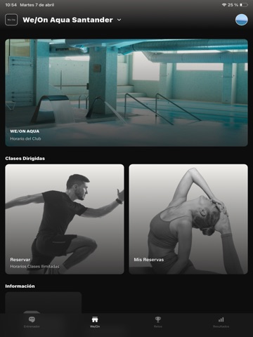 We/On Sports Club iPad screenshot