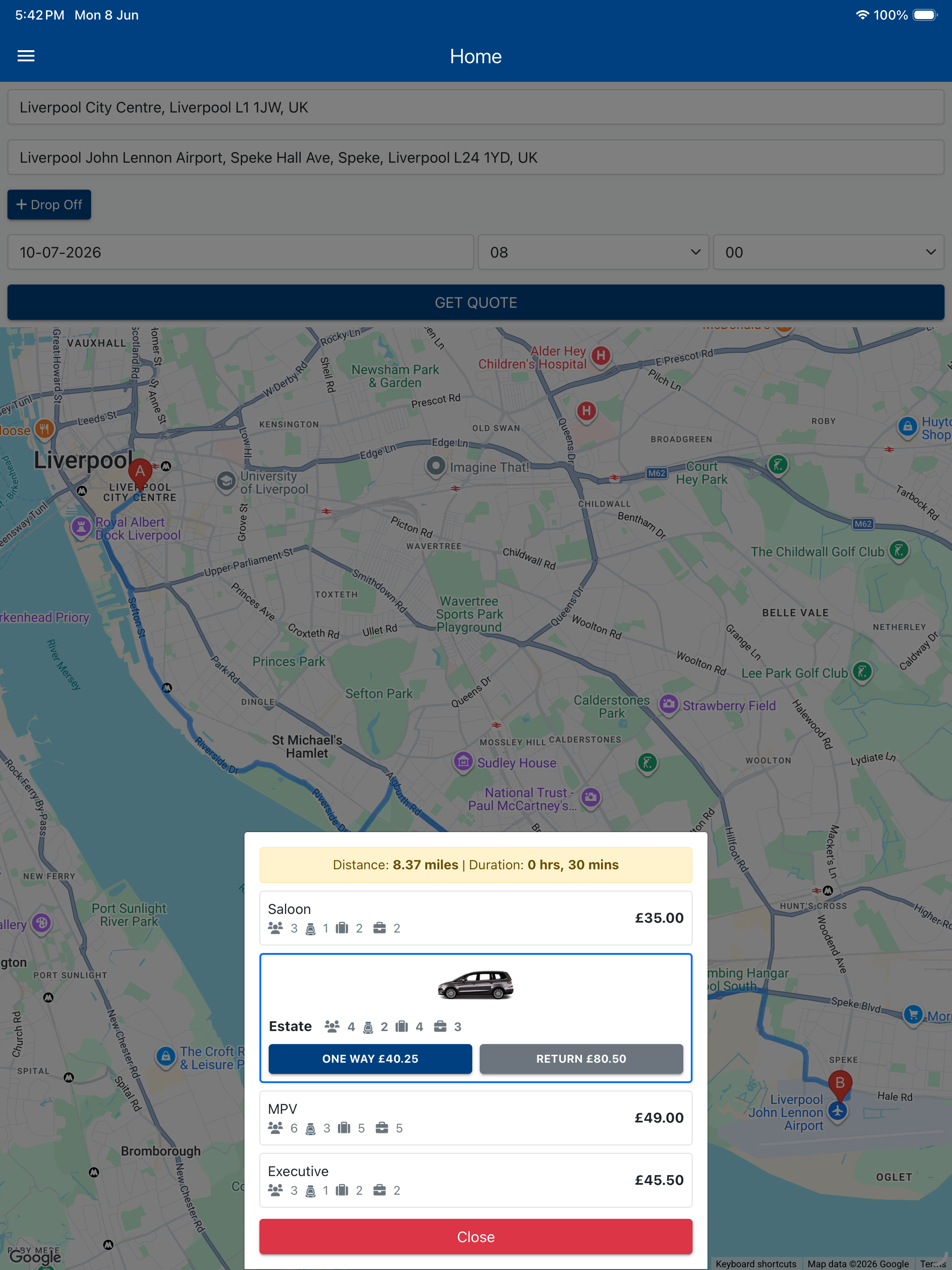 iCABS LIVERPOOL screenshot 8