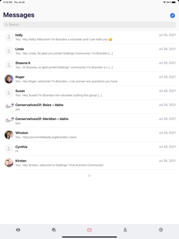 Townsquare Research & Action iPad screenshot