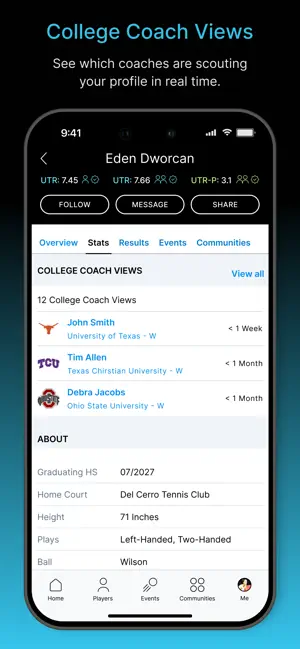 UTR Sports iPhone screenshot 5