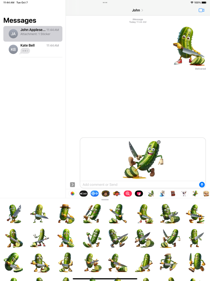 Sliced Pickle Stickers