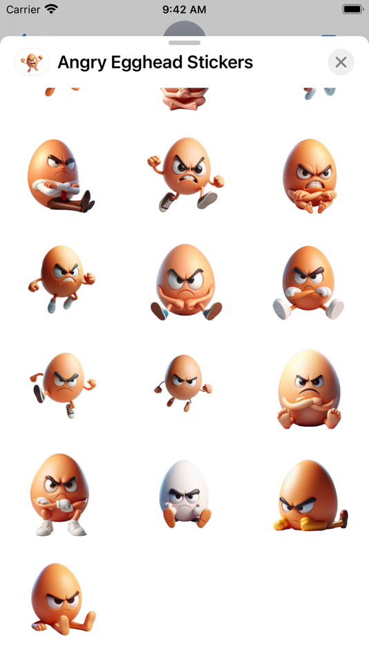 #3. Angry Egghead Stickers (iOS) 由: Paul Scott