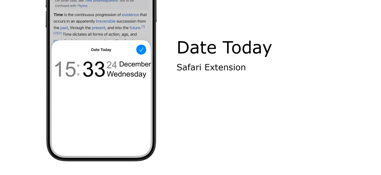 Screenshot #1 pour Date Today for Safari
