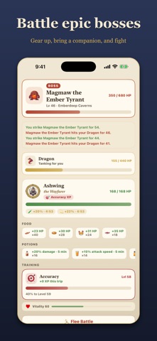 Quiet Grind — Idle RPG iPhone screenshot