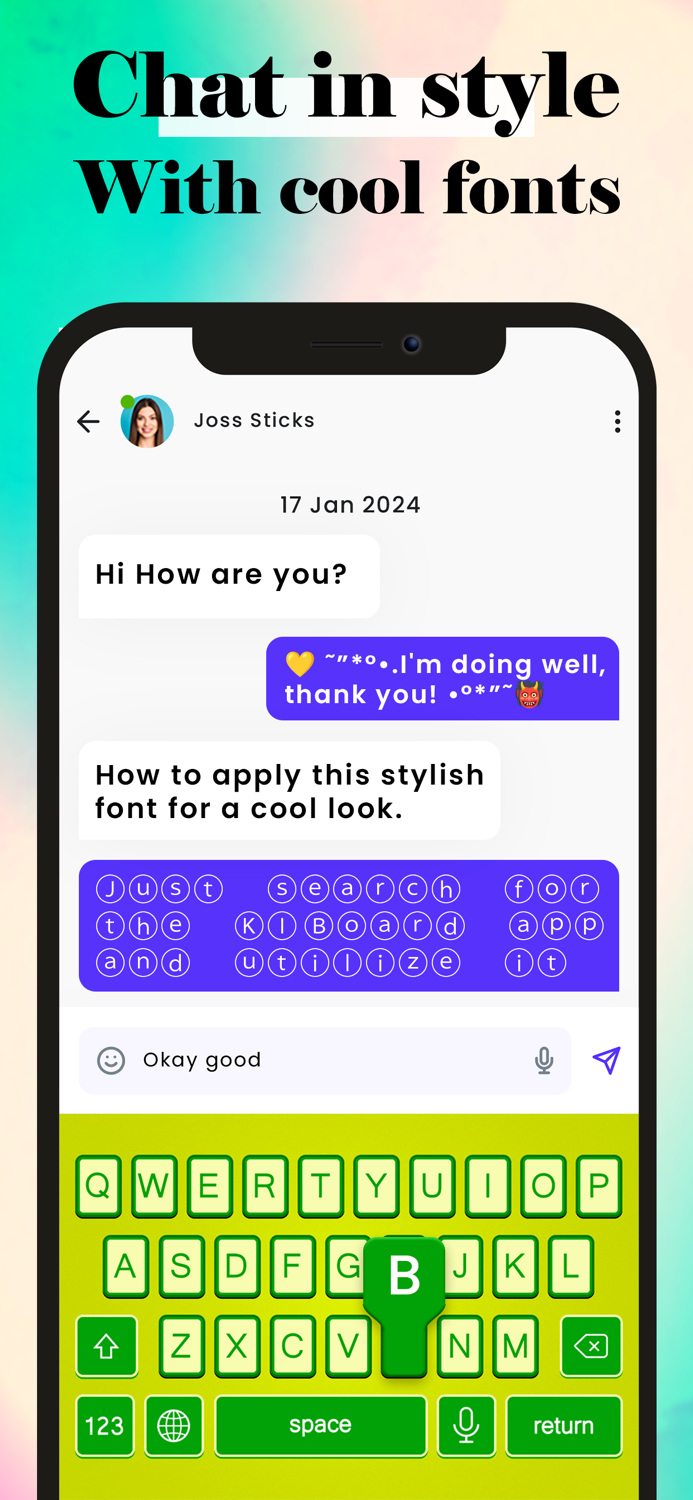 Fancy Fonts AI Keyboard, Emoji