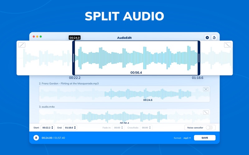 AUDIOEDIT - Cut, Merge & Trim Screenshot